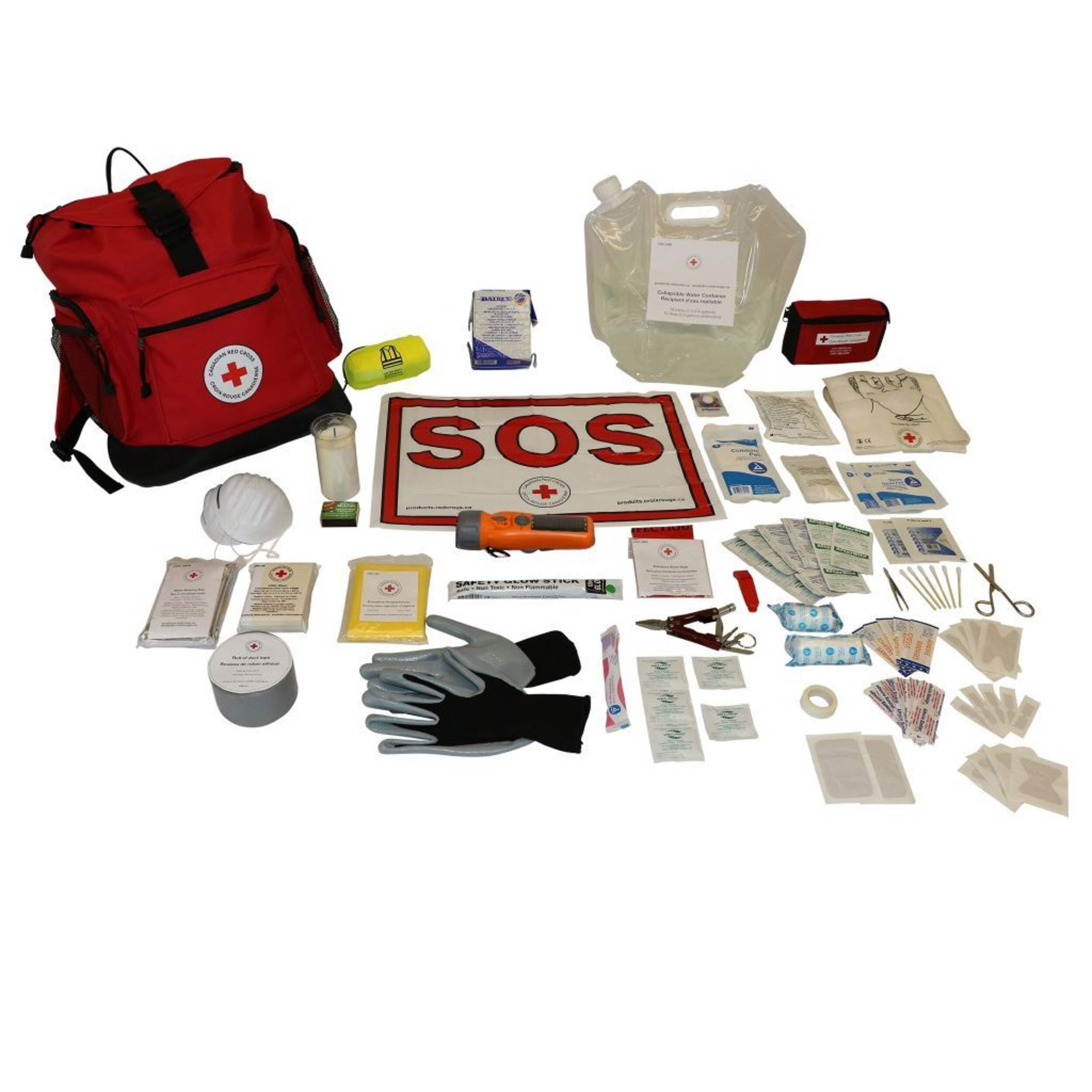 Canadian Red Cross Emergency Kit, 1-Person Front_Elevated