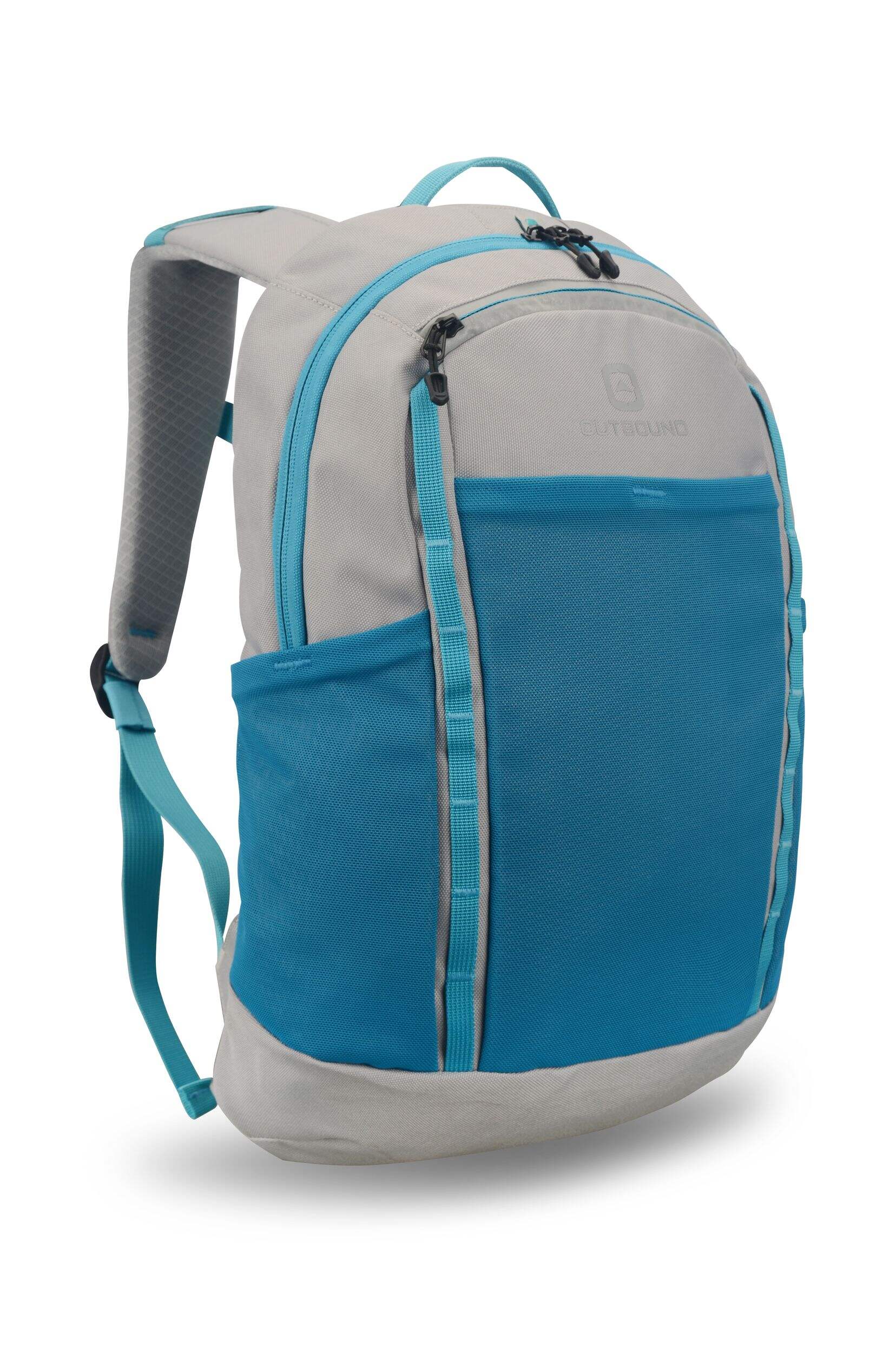 Outbound Water-Repellent Kids Hiking Backpack, Blue Front_Three_Fourths_Angled_Right