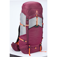 Woods TUZO Women's Multi-Day Adventure Backpack For Hiking, Camping & Travel, 70-L Front_Angled_Right
