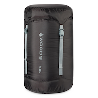 Woods Backpacker Lightweight Compression Stuff Sack, 40-L, Black, X-Large