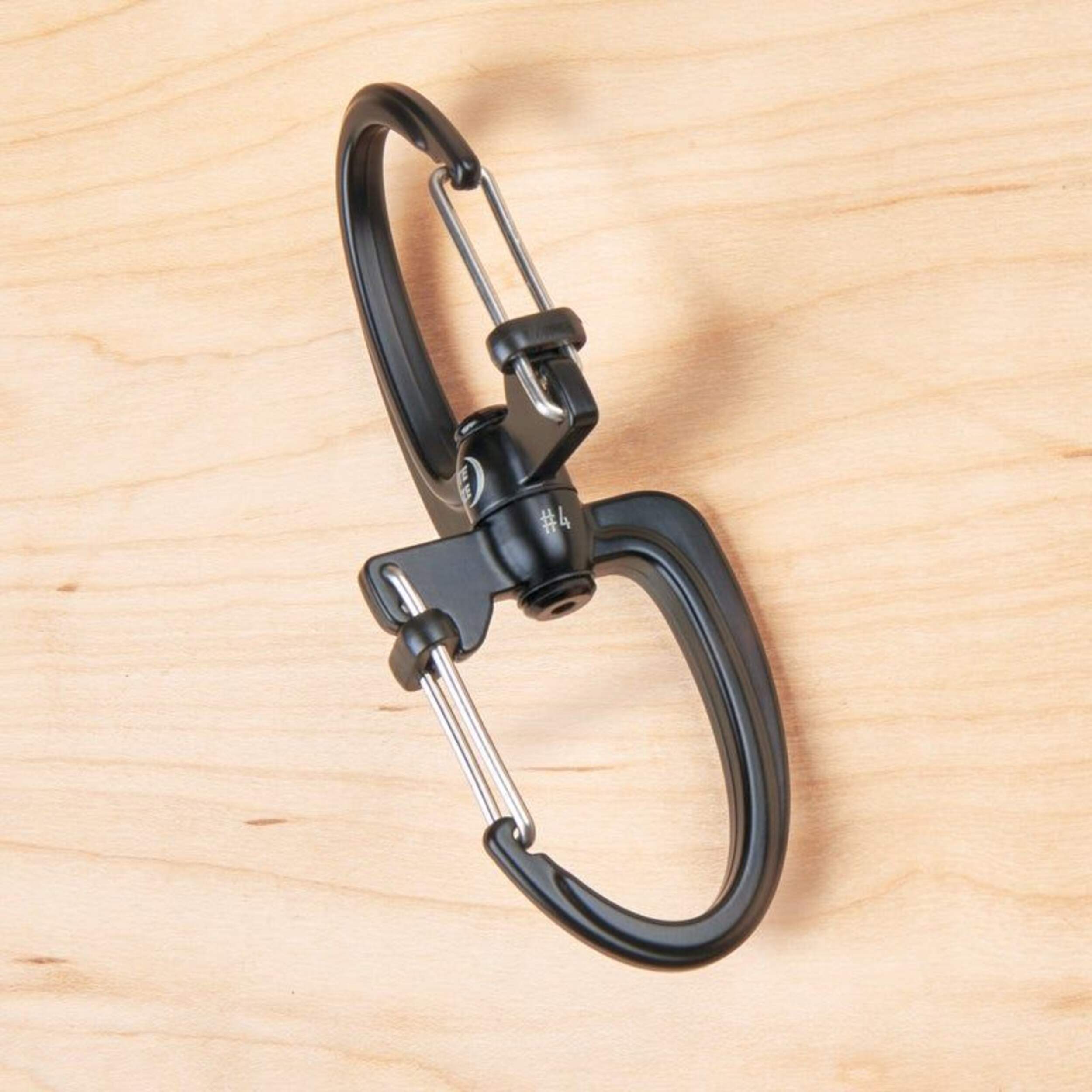 Mousqueton à émerillon double Nite Ize S-Biner 360 SlideLock, jusqu'à 35 lb Front_Flat