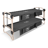 Disc-O-Bed Cam-O-Bunk Large Benchable Bunked Double Camping Cot Beds w/ Organizers & Carry Bags Front_Three_Fourths_Angled_Right