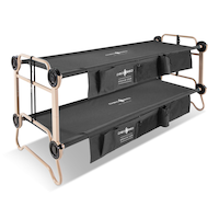 Disc-O-Bed Cam-O-Bunk Large Benchable Bunked Double Camping Cot Beds w/ Organizers & Carry Bags Front_Three_Fourths_Angled_Right