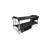 Disc-O-Bed Kid-O-Bunk Benchable Bunked Double Camping Cot Beds w/ Organizers & Carry Bags Front_Three_Fourths_Angled_Right