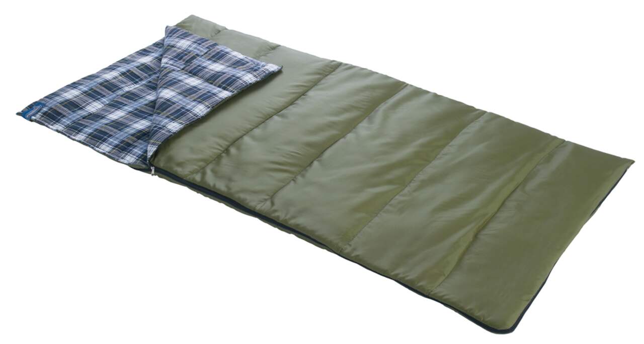 Outbound Comfort 6°C Insulated Cotton Lined Mild Weather Blue Sleeping Bag  w/ Compression Sack