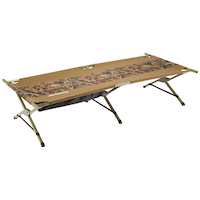 Yukon Gear Camouflage Folding Portable Camping Cot Bed with Carry Bag, Supports 300-lb Front_Angled_Left