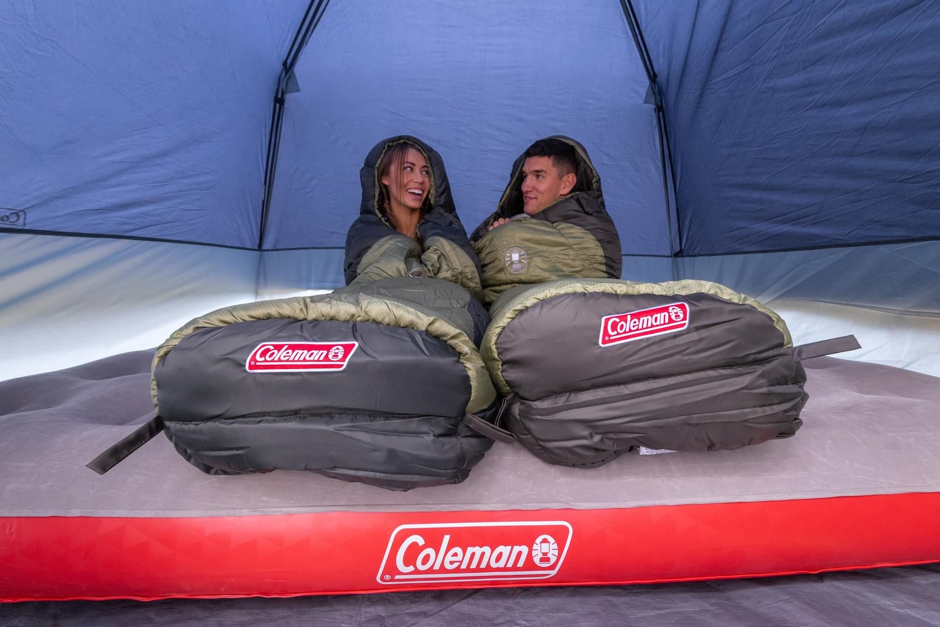 Coleman soft plush top top inflated quickbed