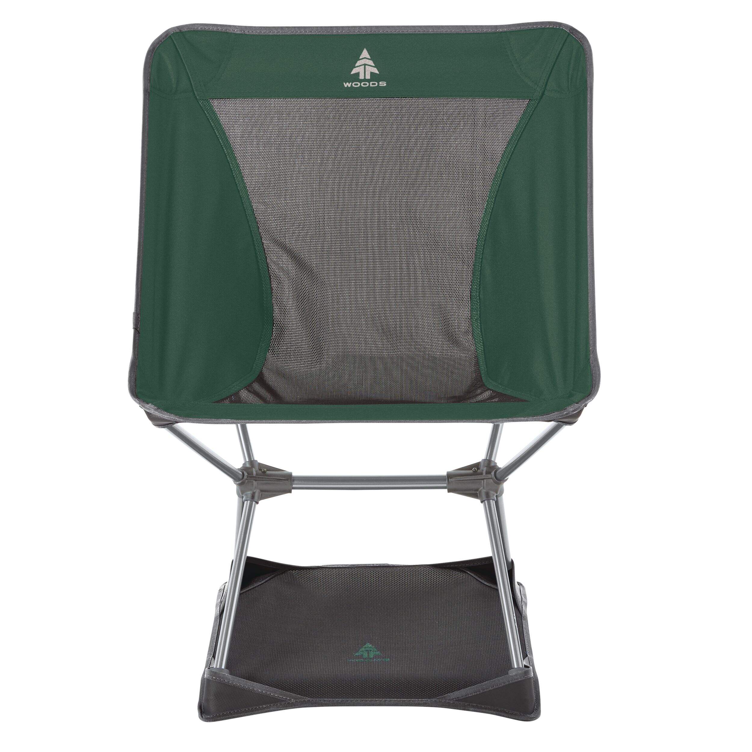 Woods Terra Powerlite Folding Camping Chair with Sand/Snow Platform & Carry Bag Front_Flat