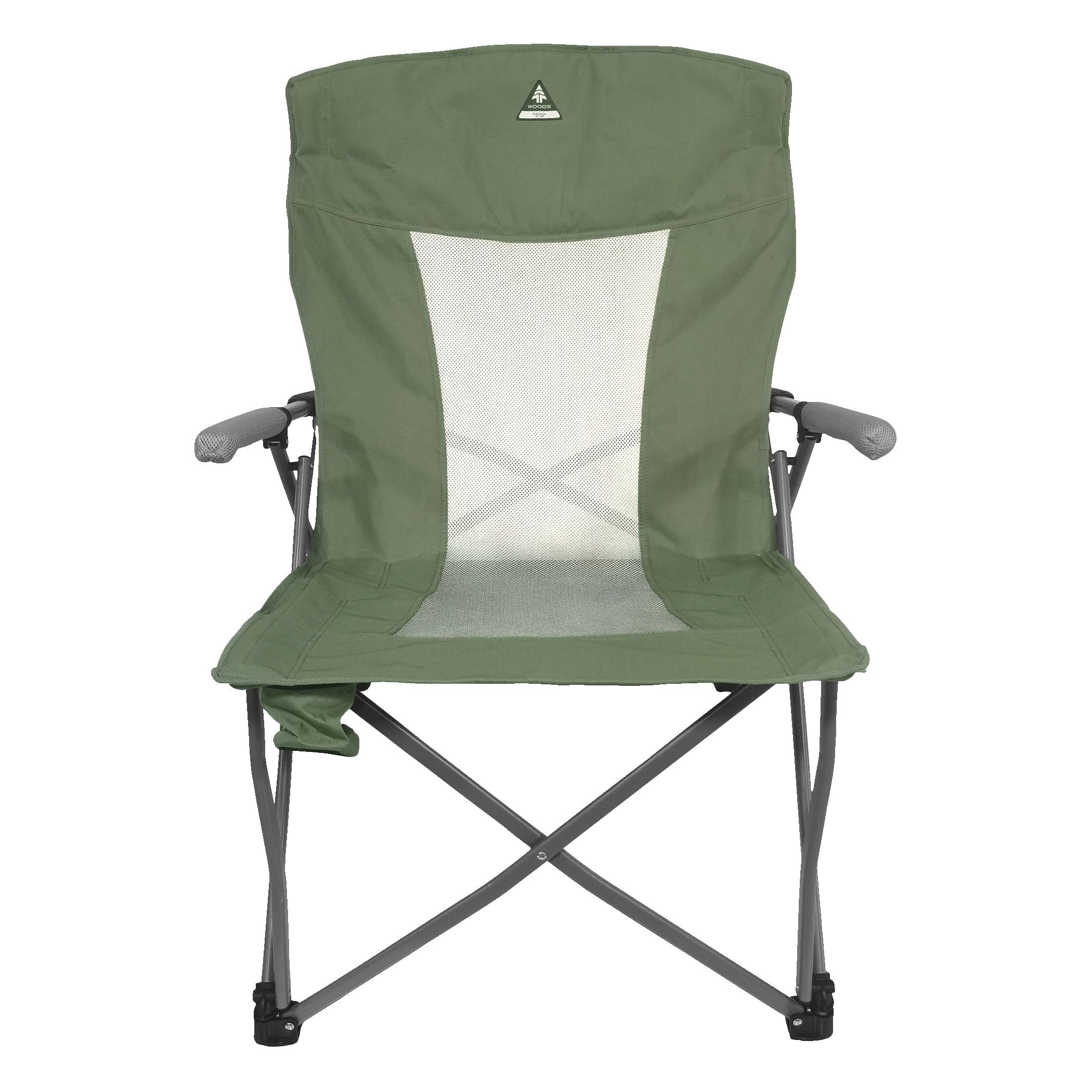 Woods Oversized Hard Arm Camping Chair with Cup Holder Canadian