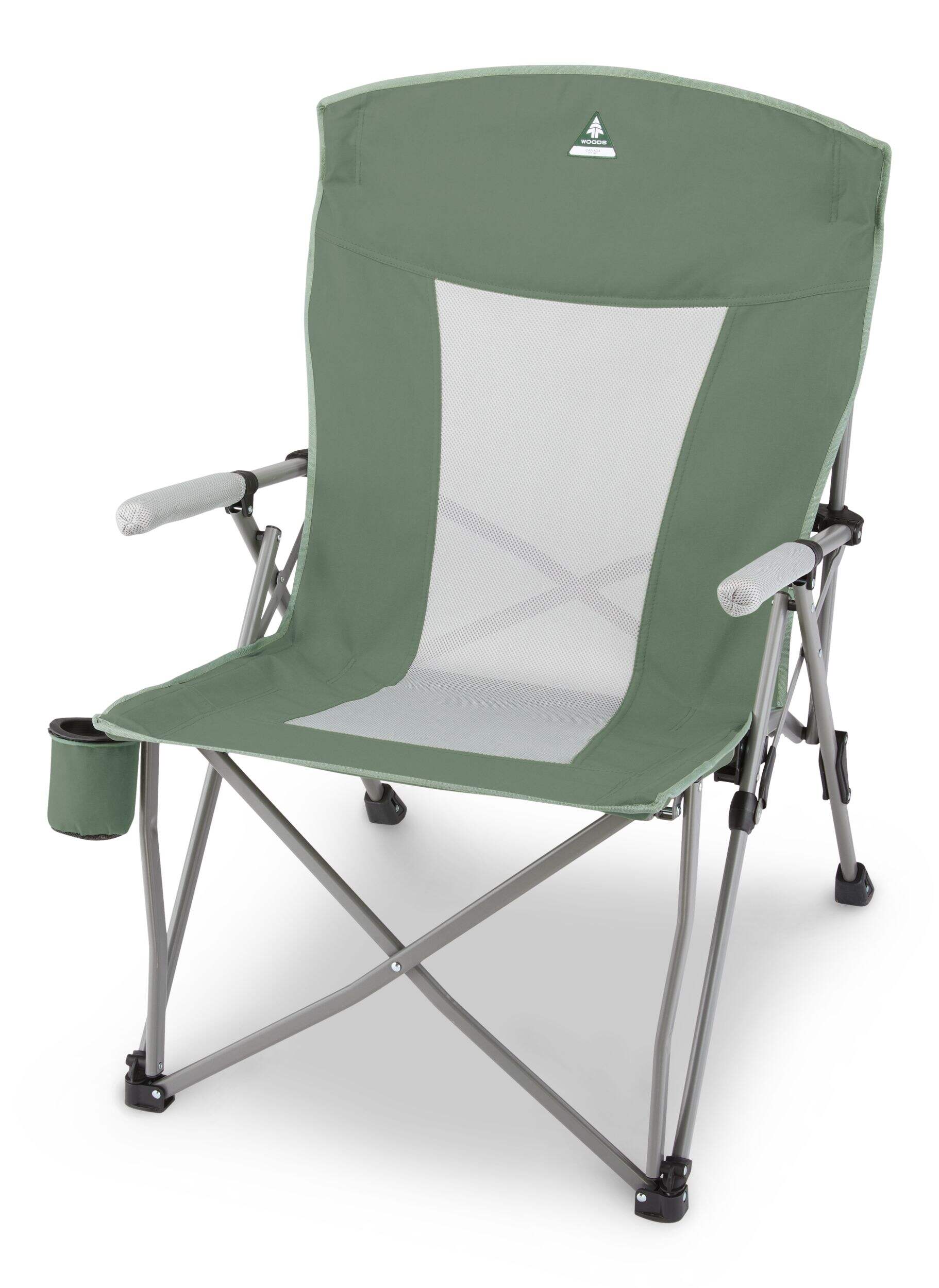 Woods™ Oversized Hard Arm Camping Chair with Cup Holder Front_Three_Fourths_Angled_Left