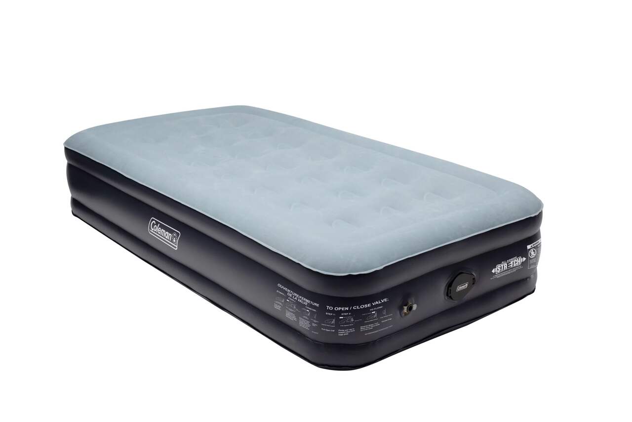 Coleman Twin Double-High Inflatable Air Mattress/Airbed w/ 120V AC