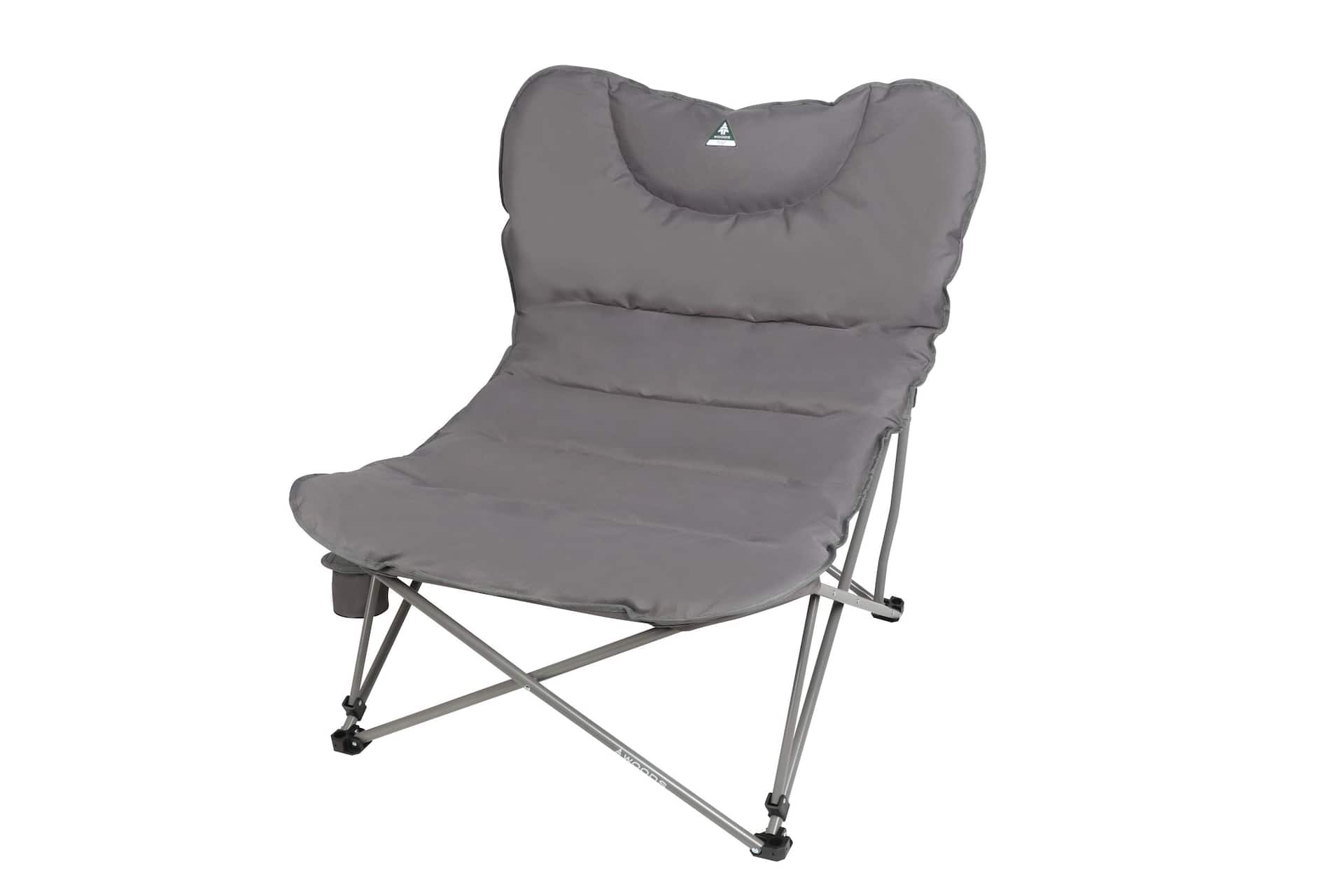 Woods™ Mammoth Folding Padded Camping Chair, Gun Metal