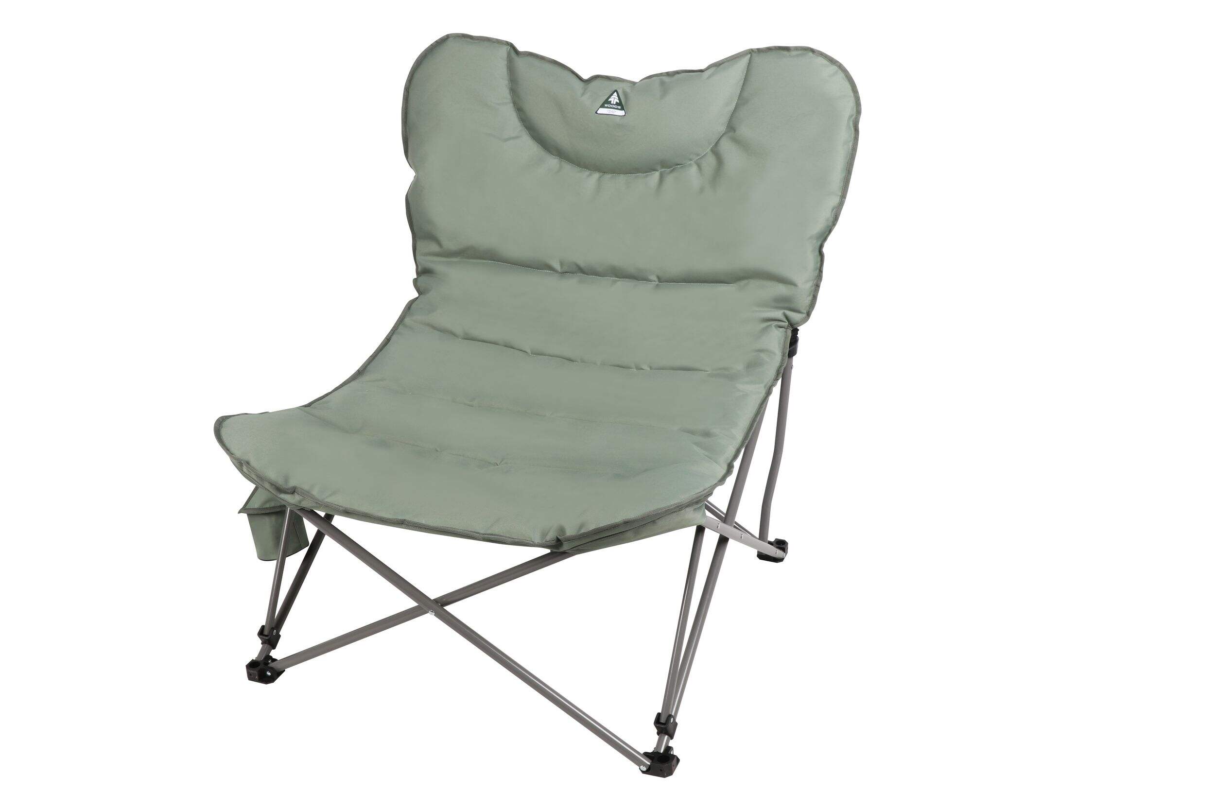 Woods™ Mammoth Folding Padded Camping Chair, Sea Spray Front_Angled_Left