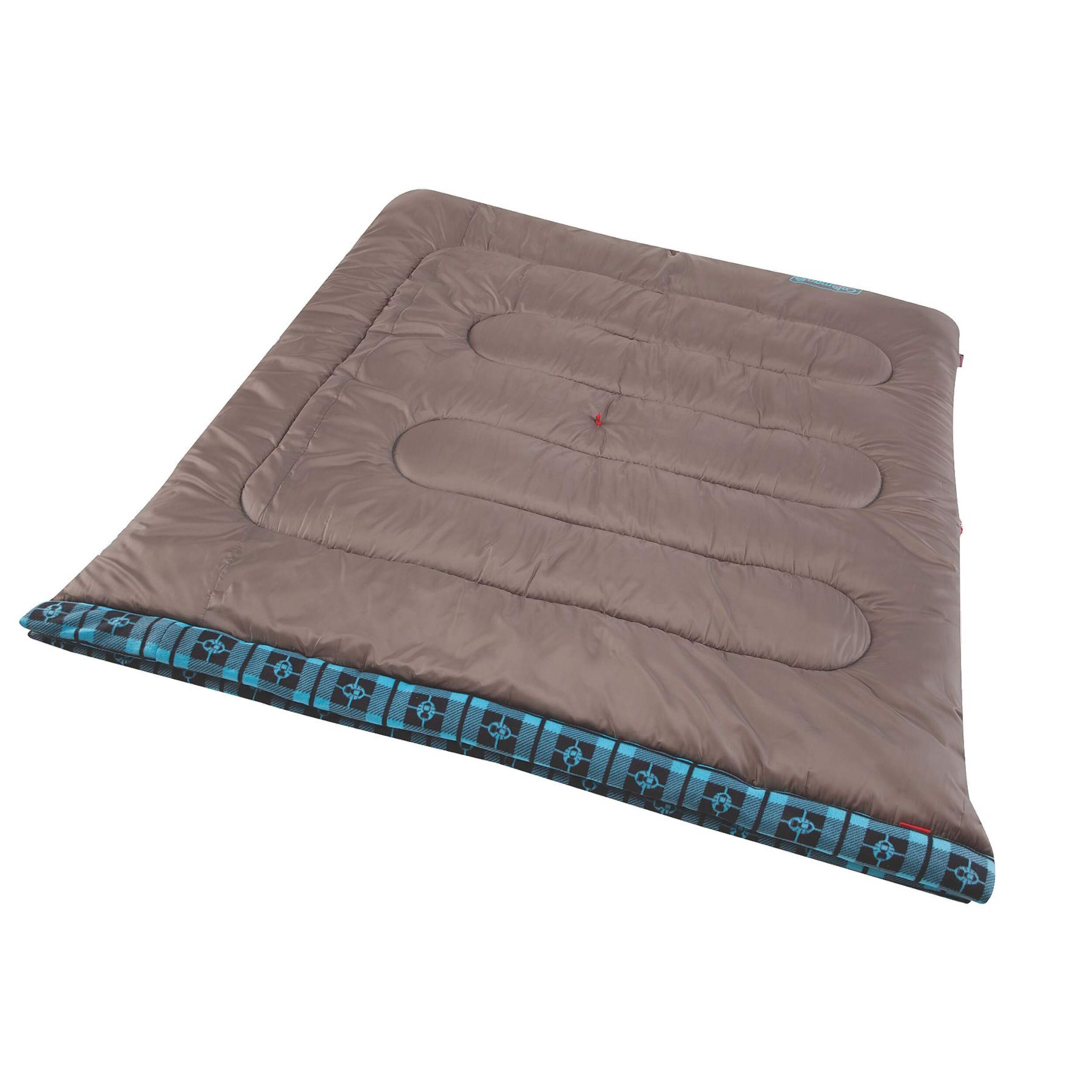 Coleman Granite Peak 7.2 °C Double Sleeping Bag w/ Compression Sack, Insulated and Fleece Lined Front_Angled_Left