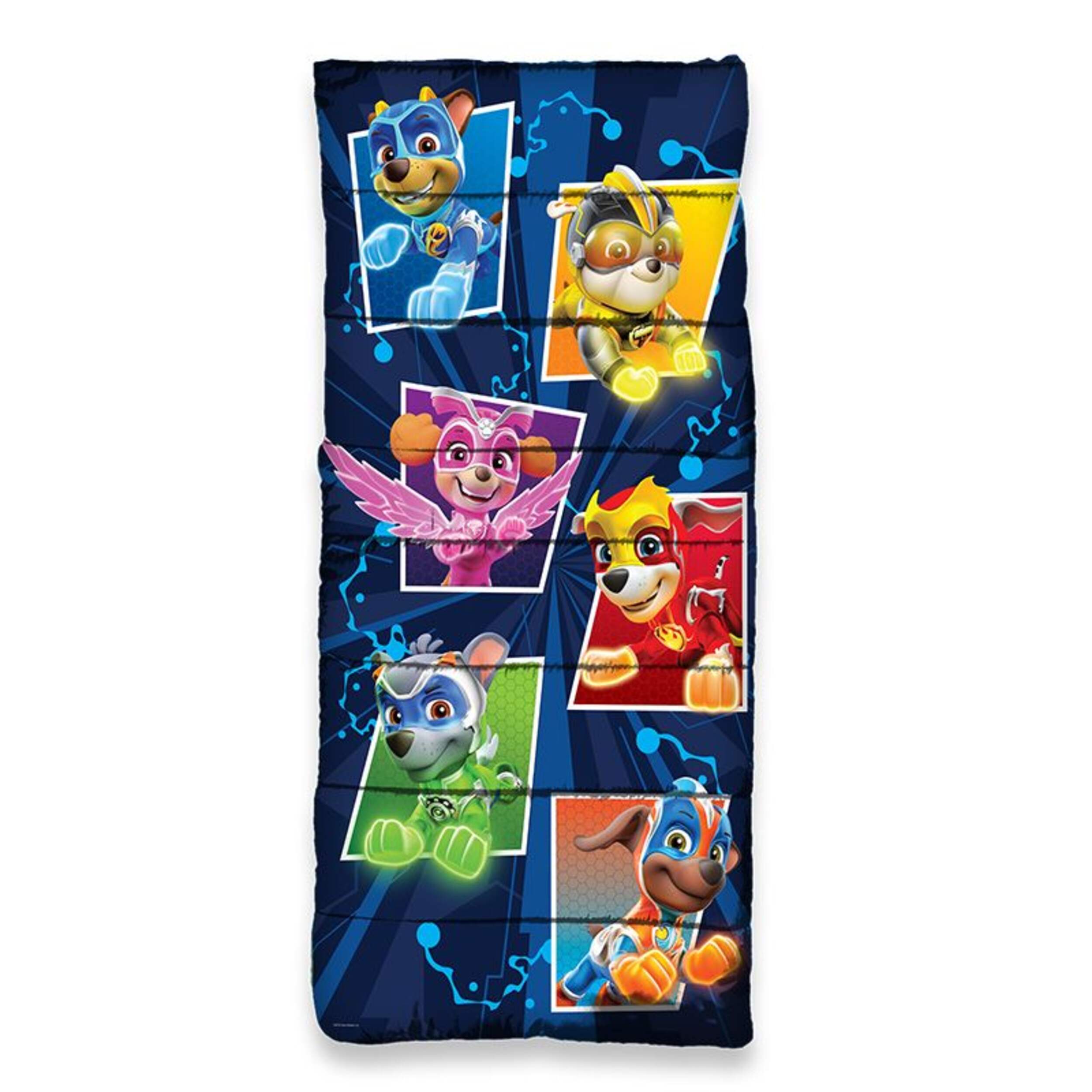 Nickelodeon Paw Patrol Kids' Insulated Sleeping Bag with Storage Sack, Mild Weather, Assorted Overhead_Flat