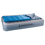 Sac de couchage isolé en coton Outbound Comfort 6 °C, avec sac de compression, bleu Front_Three_Fourths_Angled_Left