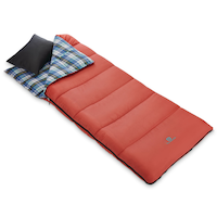 Outbound Comfort Insulated Cotton Lined Cool Weather Sleeping Bag with Compression Sack, 0°C Front_Three_Fourths_Angled_Right
