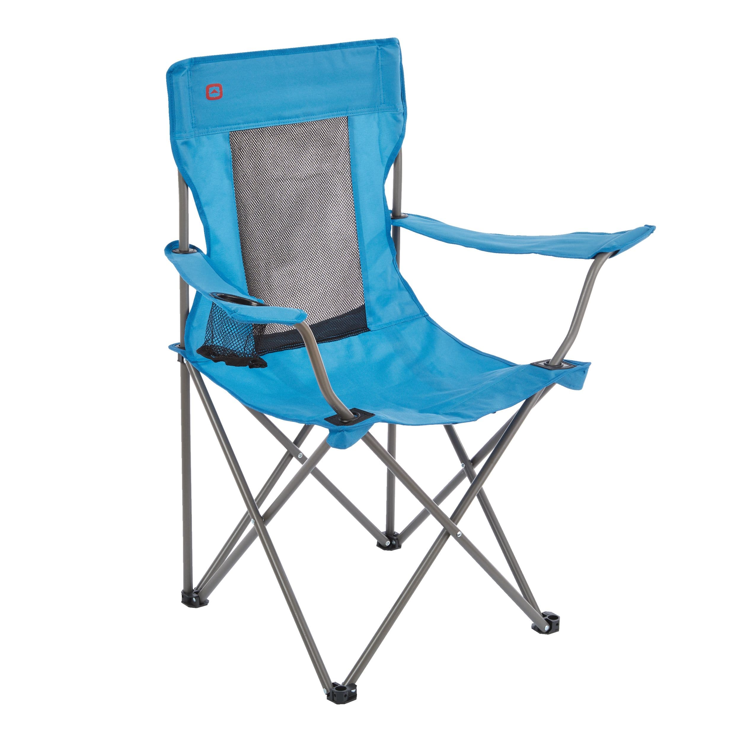 Outbound Mesh Back Folding Camping Quad Chair w/ Cup Holder & Carry ...