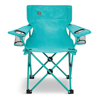 Outbound Kids' Mesh Back Folding Camping Quad Chair w/ Cup Holder & Child Safety Lock, Assorted Front_Elevated