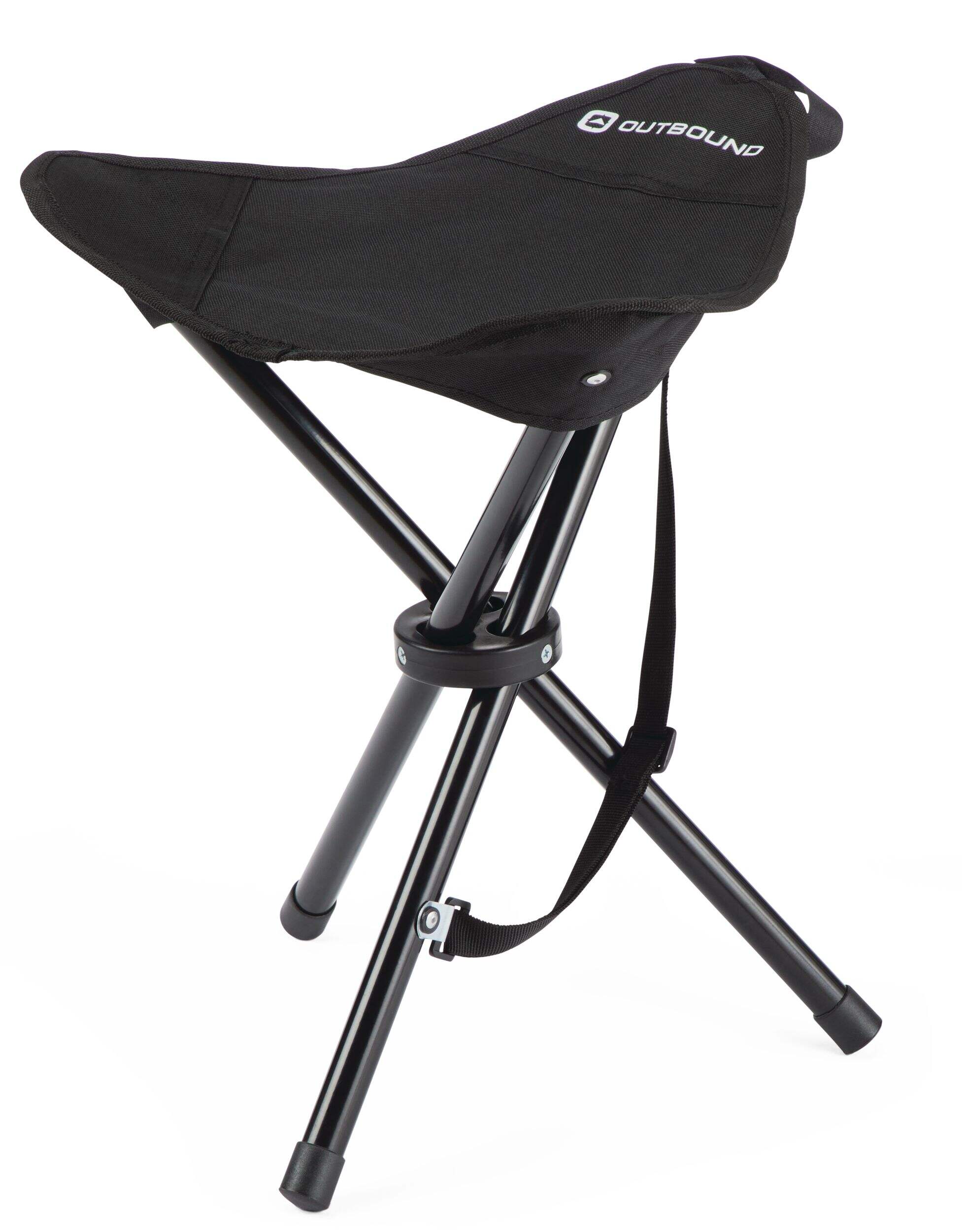 Outbound Outdoor Portable Collapsible Folding Stool for Camping, Supports 225 Lbs, Assorted Front_Angled_Left