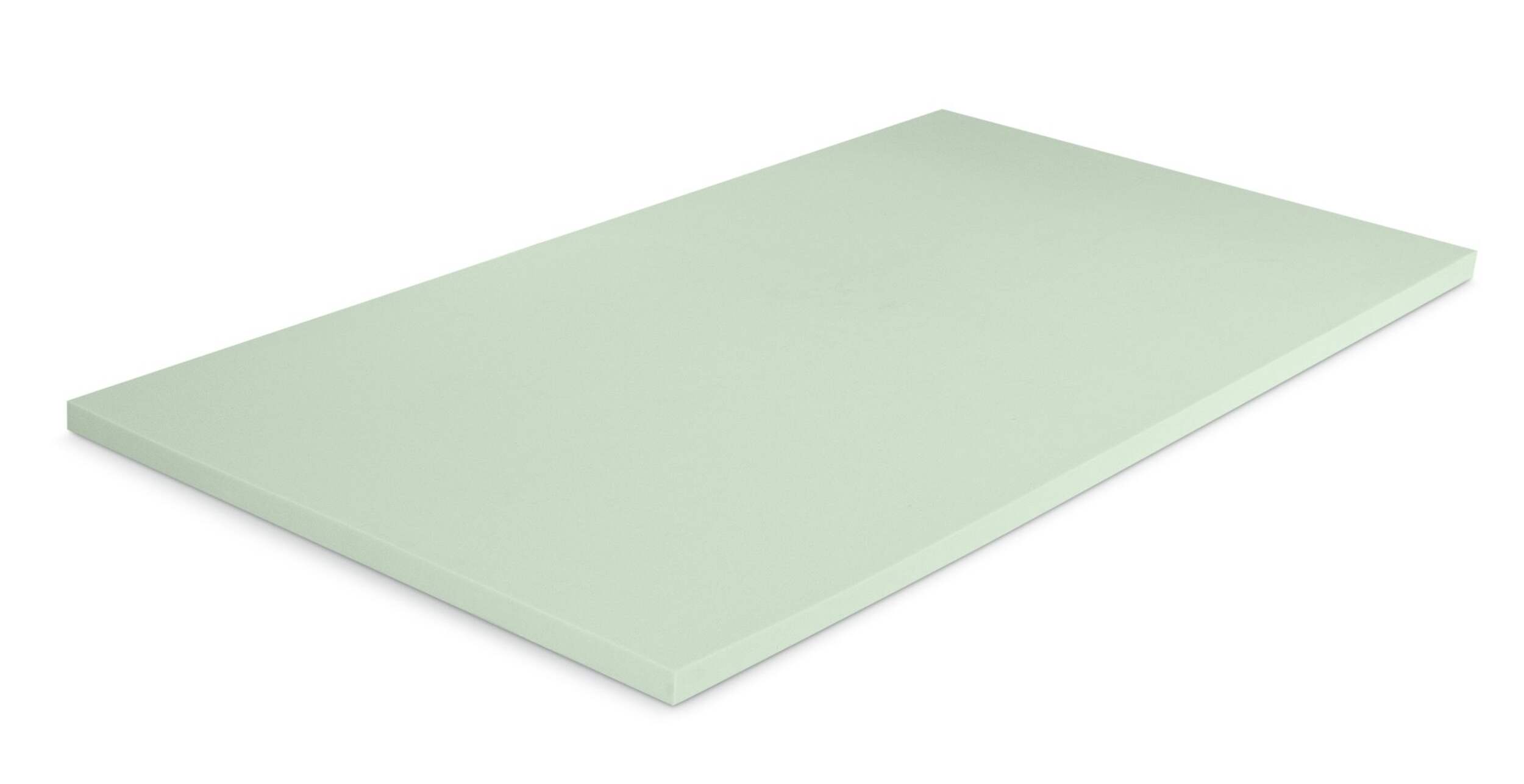 FLOT Memory Foam Mattress Topper, 1.5-in Thick Antibacterial Green Tea Foam, Queen Front_Angled_Left