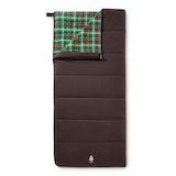 Woods Heritage Canvas Flannel Lined Insulated Long Sleeping Bag w/ Compression Sack, 0°C Front_Flat