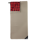 Sac de couchage isolé à doublure en flanelle long Woods Heritage avec sac de compression, -10 °C Front_Flat