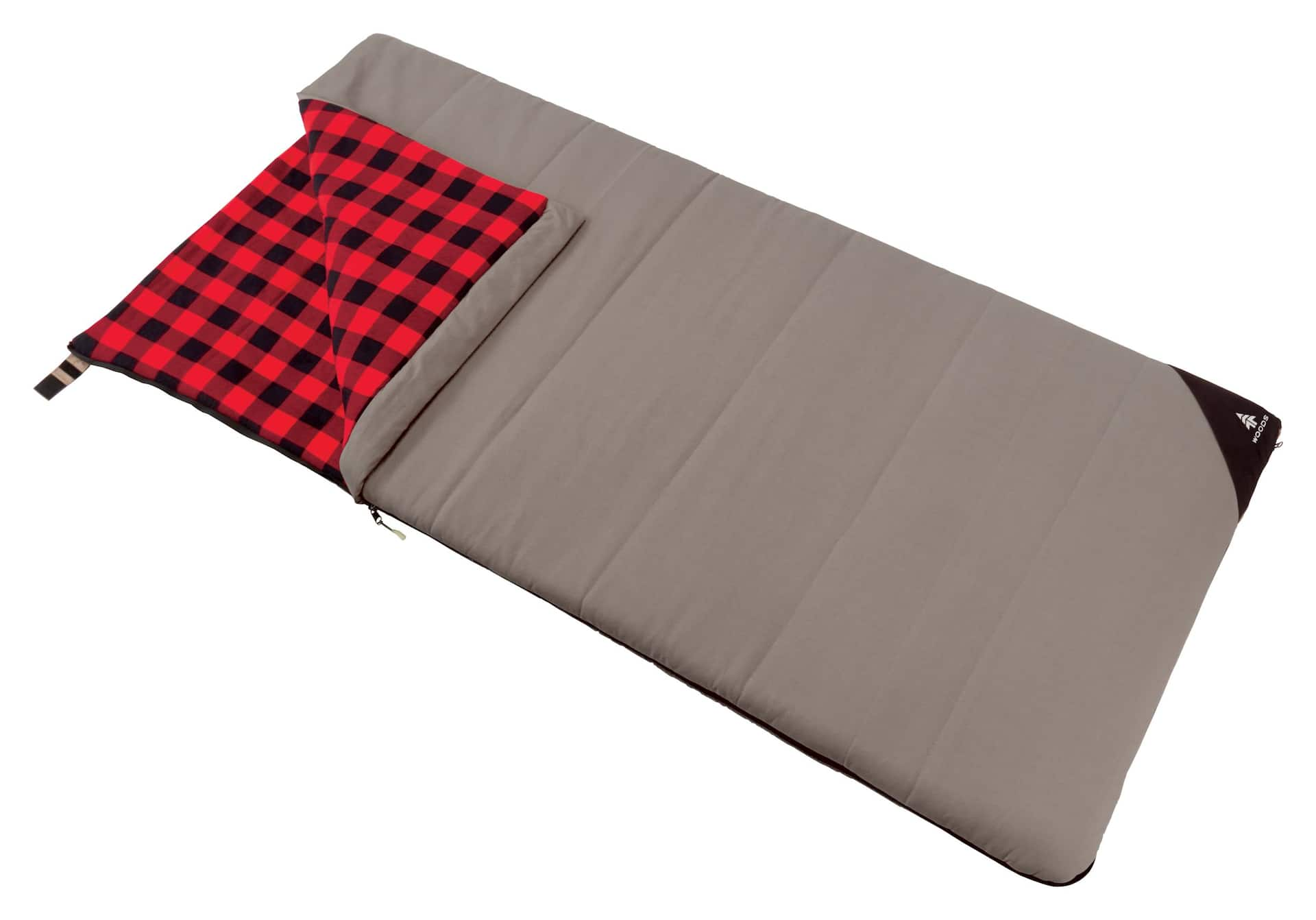 Woods Heritage Canvas Flannel Lined Insulated Cold Weather Sleeping Bag w Compression Sack 10 C Canadian Tire