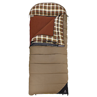 Woods™ Yukon 10 Insulated Cotton Canvas 5-in-1 Cold Weather Sleeping Bag with Flannel Lining & Duffel Bag, -45°C Front_Flat