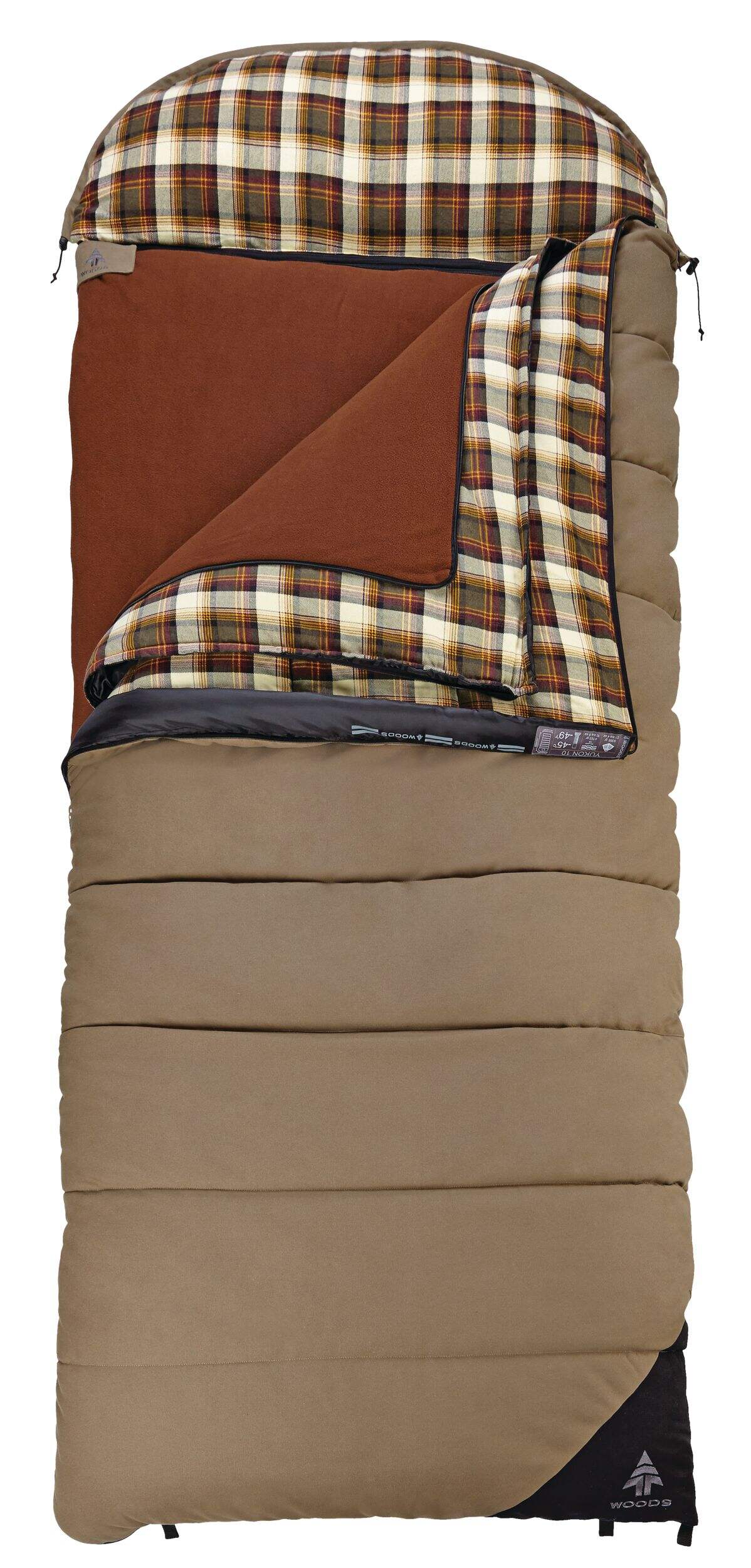 Woods Yukon 10 Insulated Cotton Canvas 5in1 Cold Weather Sleeping Bag