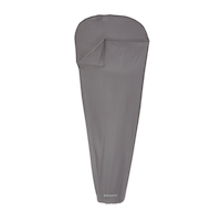 Woods 2-In-1 Compact Mummy Sleeping Bag Liner/Travel Hostel Sheet w/ Stuff Sack Front_Flat