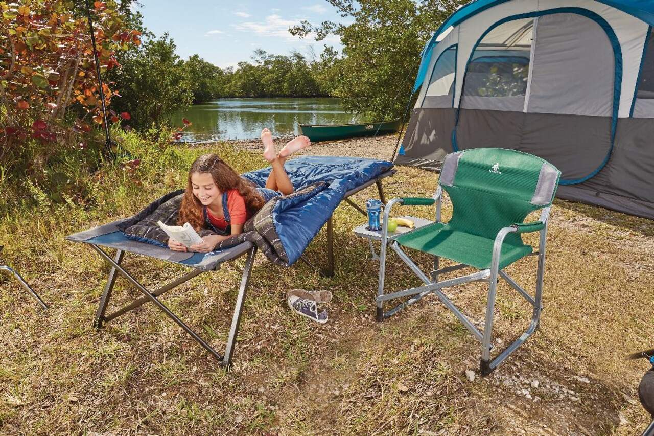 Ontario Lit de camp pour camping pliable et portatif