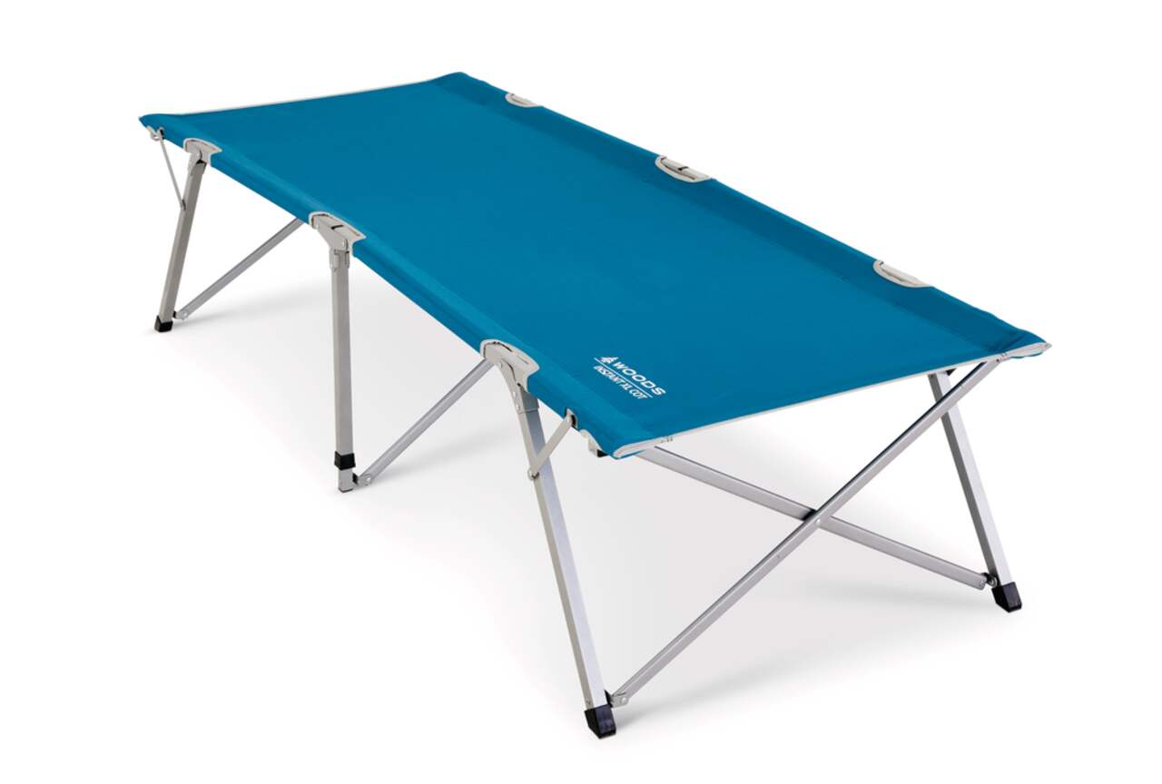 Très grand lit de camping pliant portatif Woods Instant avec étui, capacité  250 lb, bleu