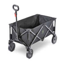 Chariot pliant polyvalent Woods et étui de transport, capacité de 150 lb, noir Front_Angled_Left