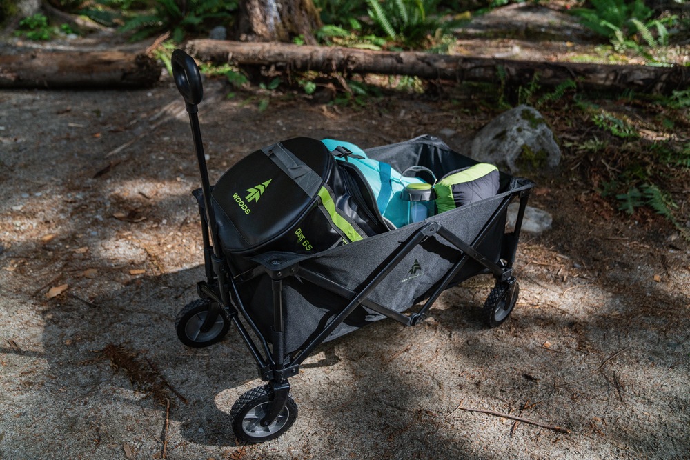 Woods Outdoor Collapsible Folding Utility Standard Wagon w/ Carry Bag