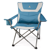 Woods™ Lakeview Lumbar Folding Camp Chair with Cup Holder, Assorted Colours Front_Angled_Left