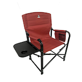 Fauteuil de metteur en scène de camping pliant Woods avec table d'appoint, porte-gobelet et pochette de rangement Front_Three_Fourths_Angled_Right