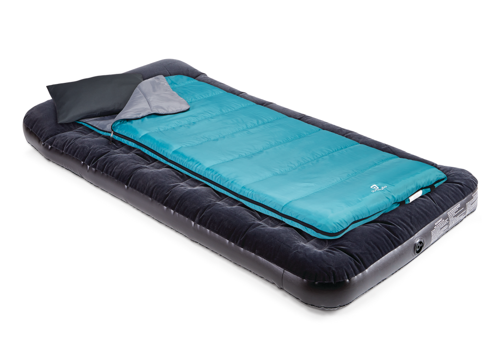 Outbound Twin Inflatable Mattress with Foot Pump & Pillow Camp Portable Air-Bed 