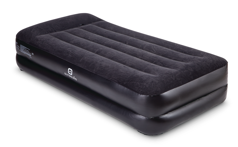 Outbound Twin DoubleHigh Inflatable Air Mattress/Airbed w/ BuiltIn