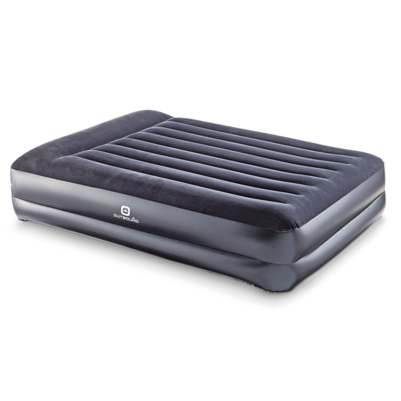 Outbound Queen DoubleHigh Inflatable Air Mattress/Airbed w/ BuiltIn 120V Pump & Pillow