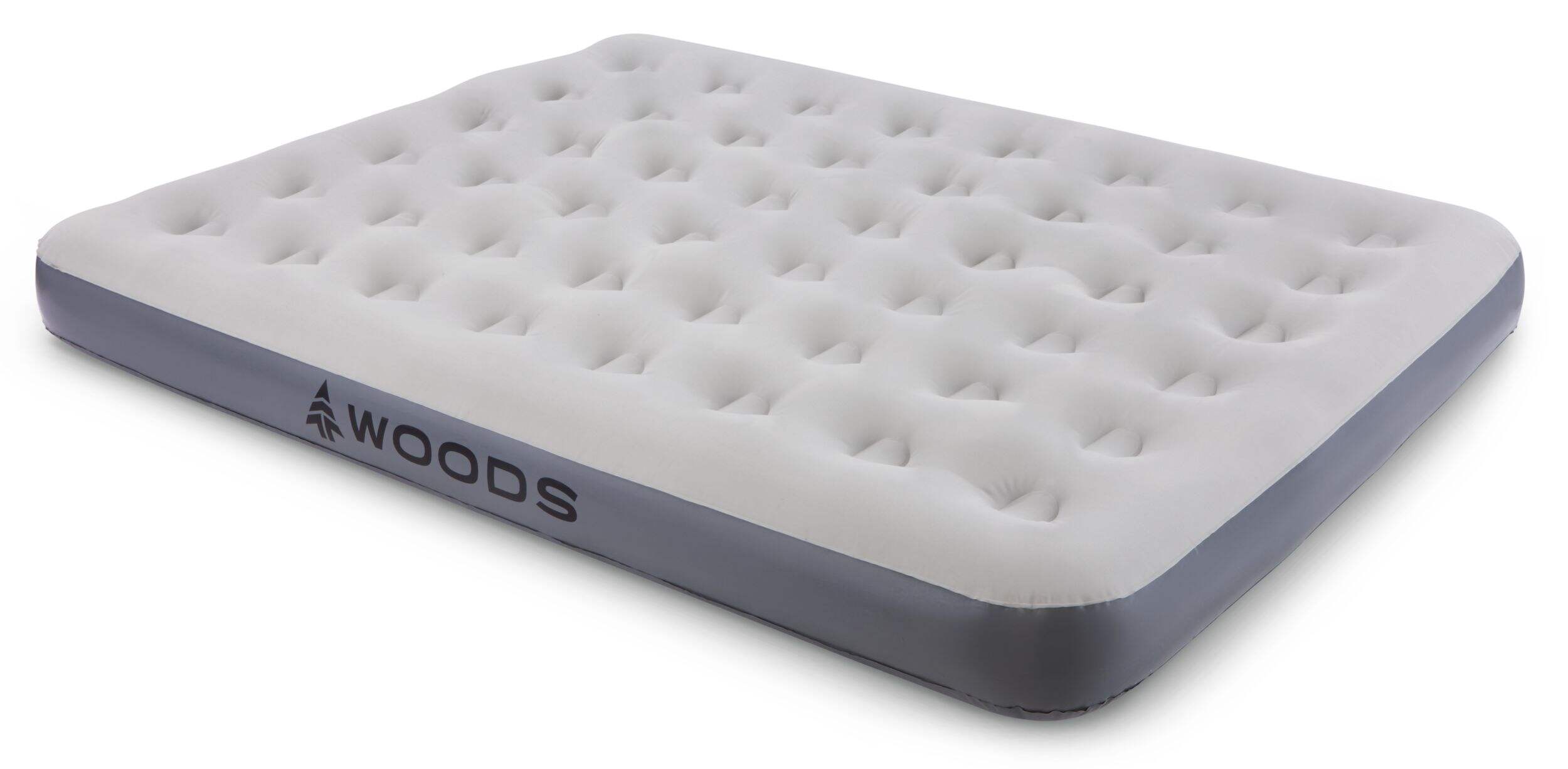 Woods Single-High Inflatable Air Mattress/Airbed with 2-in-1 Pump For AC/Car Outlet, Double Front_Three_Fourths_Angled_Right