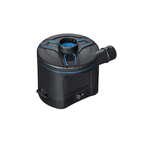 Outbound Side Winder Portable Battery Powered Air Pump w/ Valve Nozzles, Inflates/Deflates Front_Three_Fourths_Angled_Right