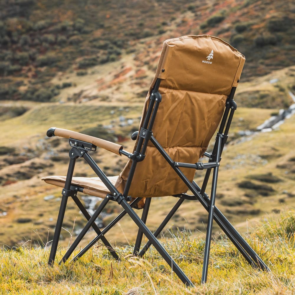 Chaise de camping pliante et inclinable portative Woods Siesta avec