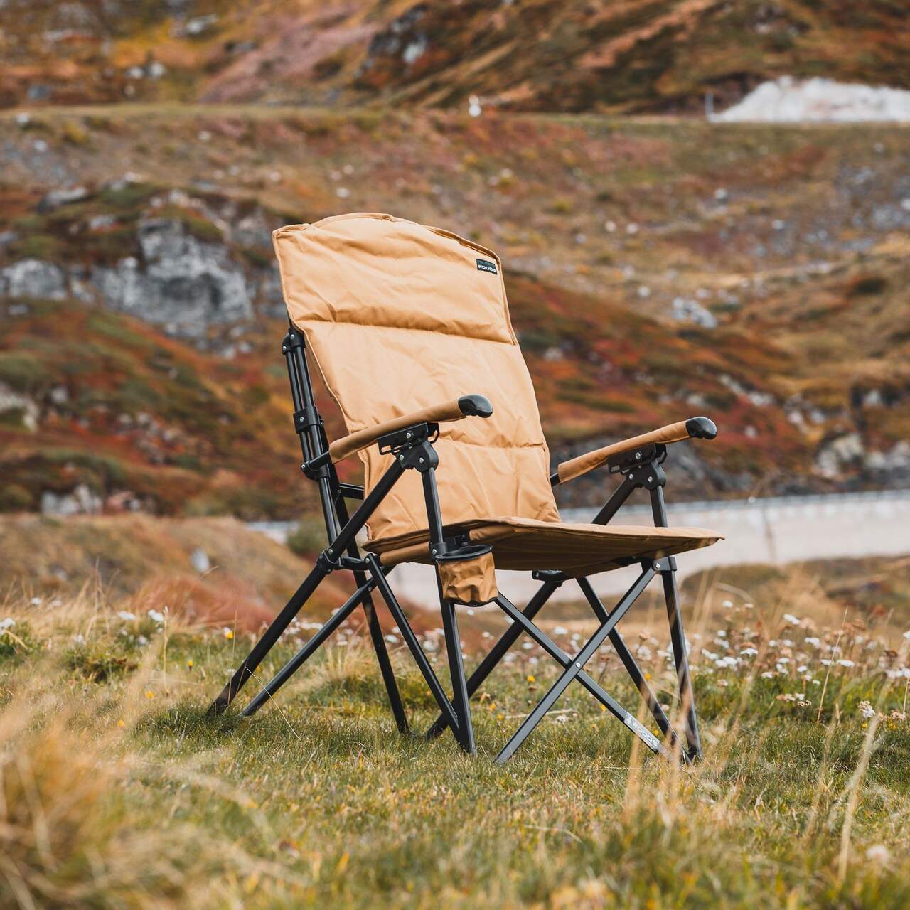 Woods™ Oversized Hard Arm Camping Chair with Cup Holder