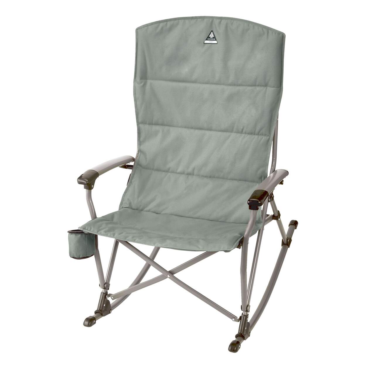 Woods Kaslo Portable Folding Padded Rocking Camping Chair w/ Cup