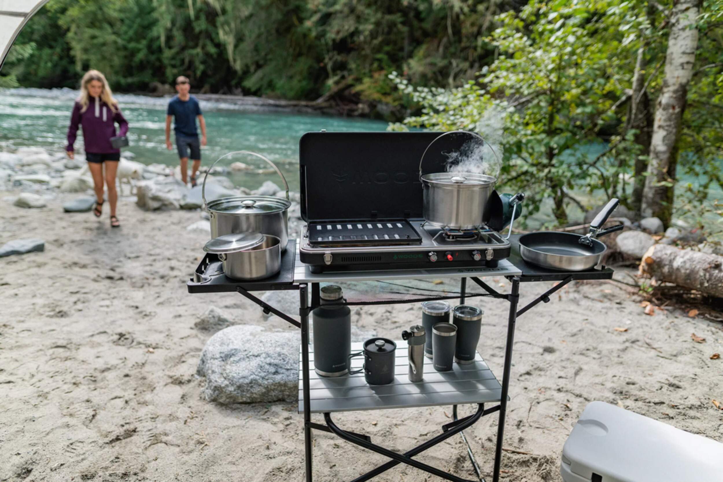 Woods Caledon Portable Folding & Extendable Camping Kitchen Stand w