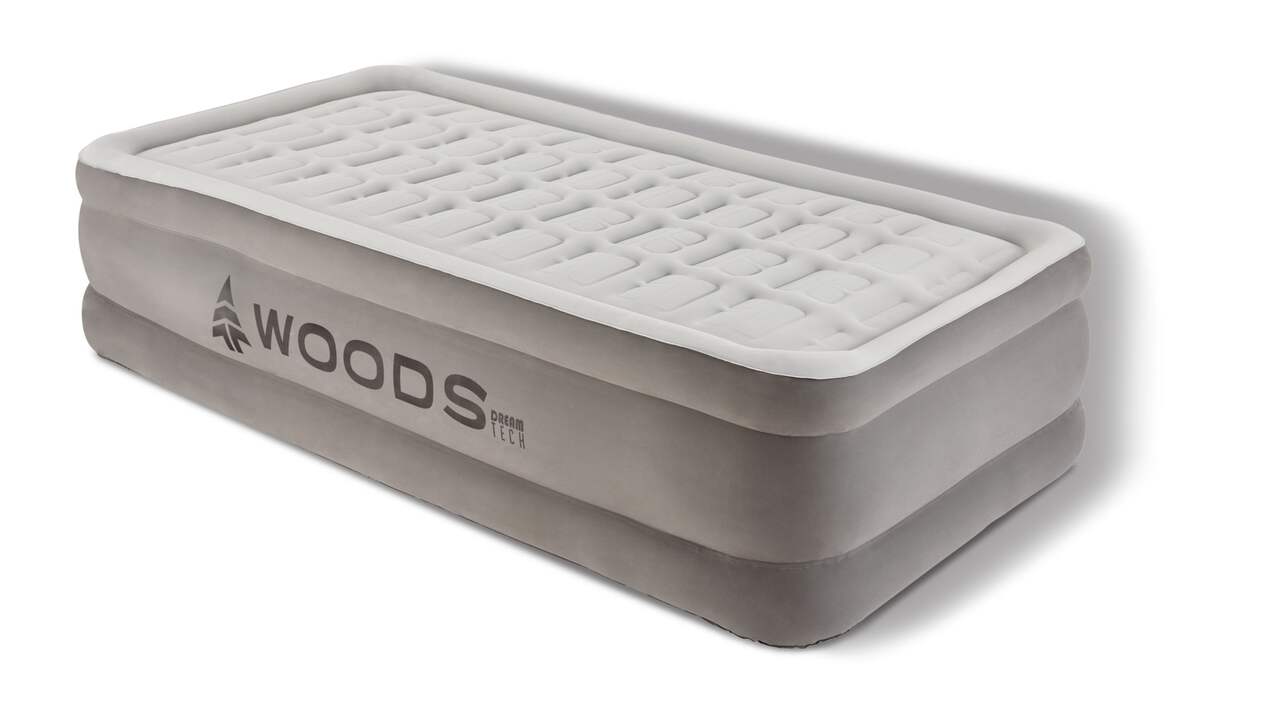 Woods Tritech™ Double-High Twin Air Mattress with Built-In 120V