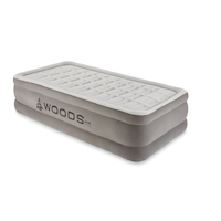 Woods Tritech™ Double-High Air Mattress with Built-In 120V Pump, Twin Front_Three_Fourths_Angled_Right