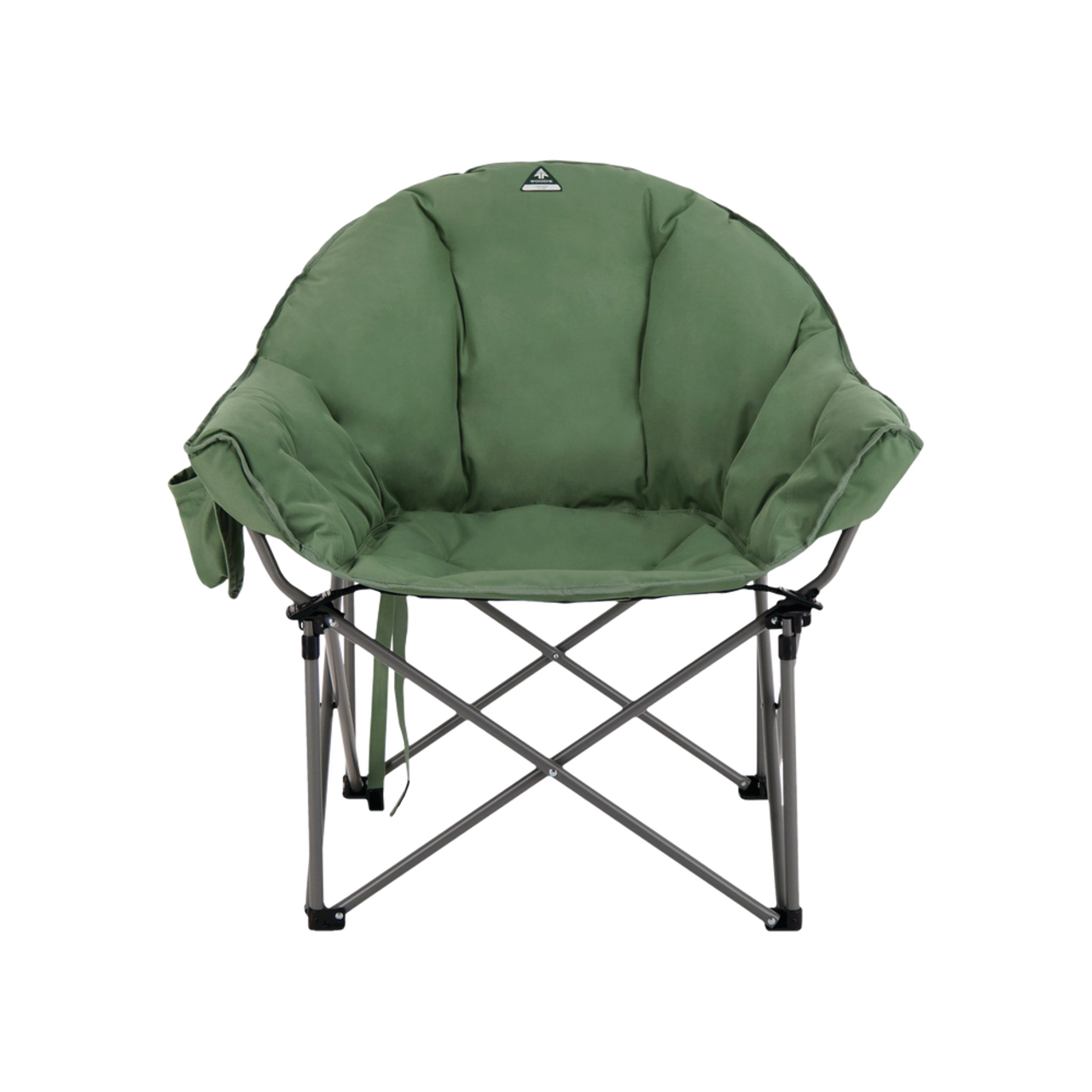 Outbound Lightweight Folding Camping Quad Chair w/ Solid Armrests & Swivel  Cup Holder