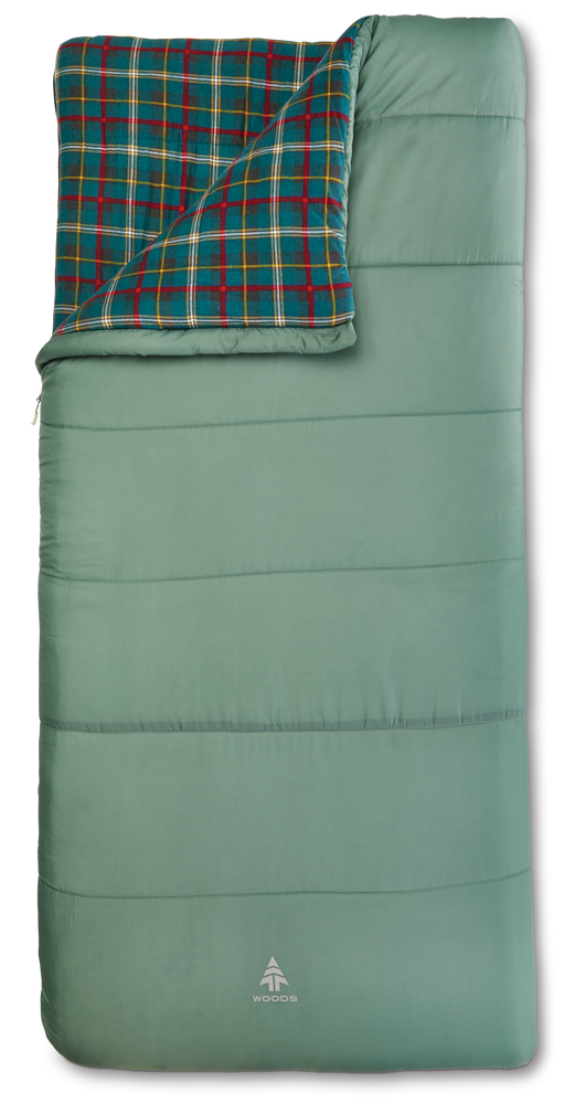 Woods Canmore Cotton Flannel Lined Insulated Cold Weather Sleeping Bag